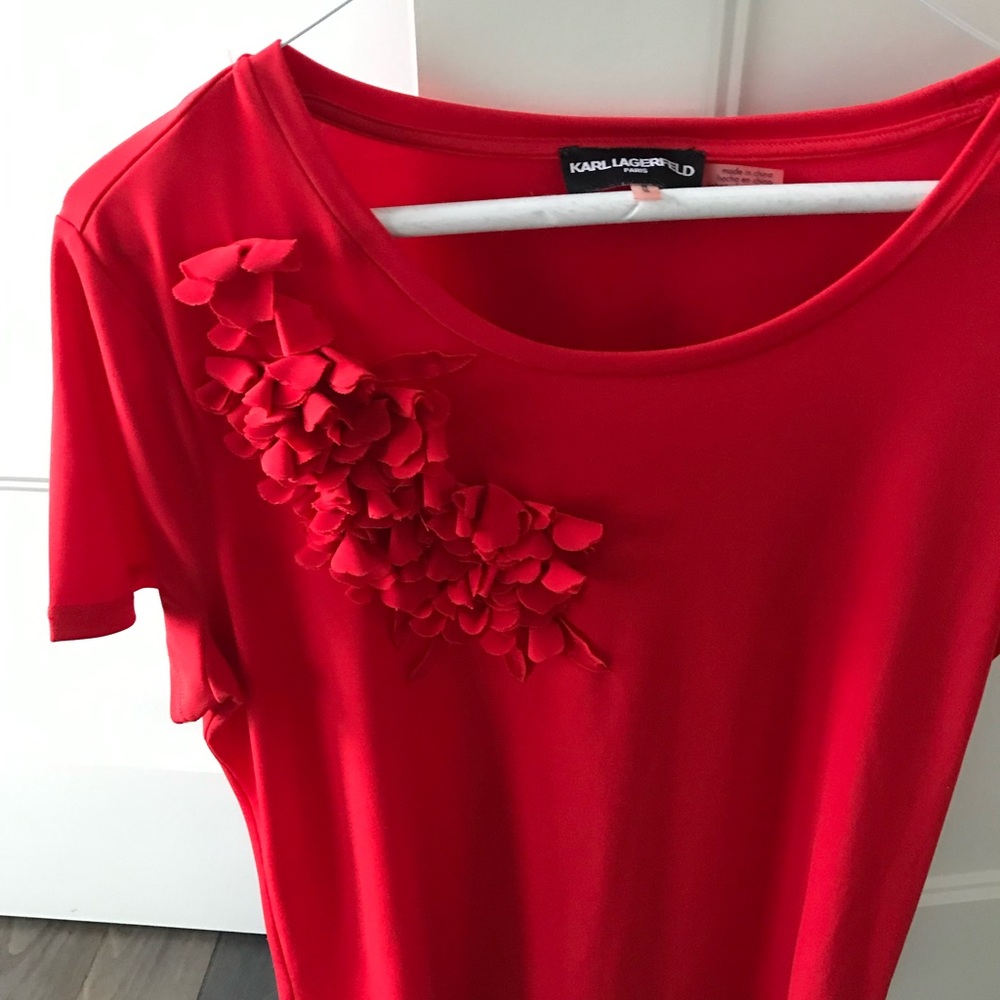 Karl Lagerfeld Red Women's Top